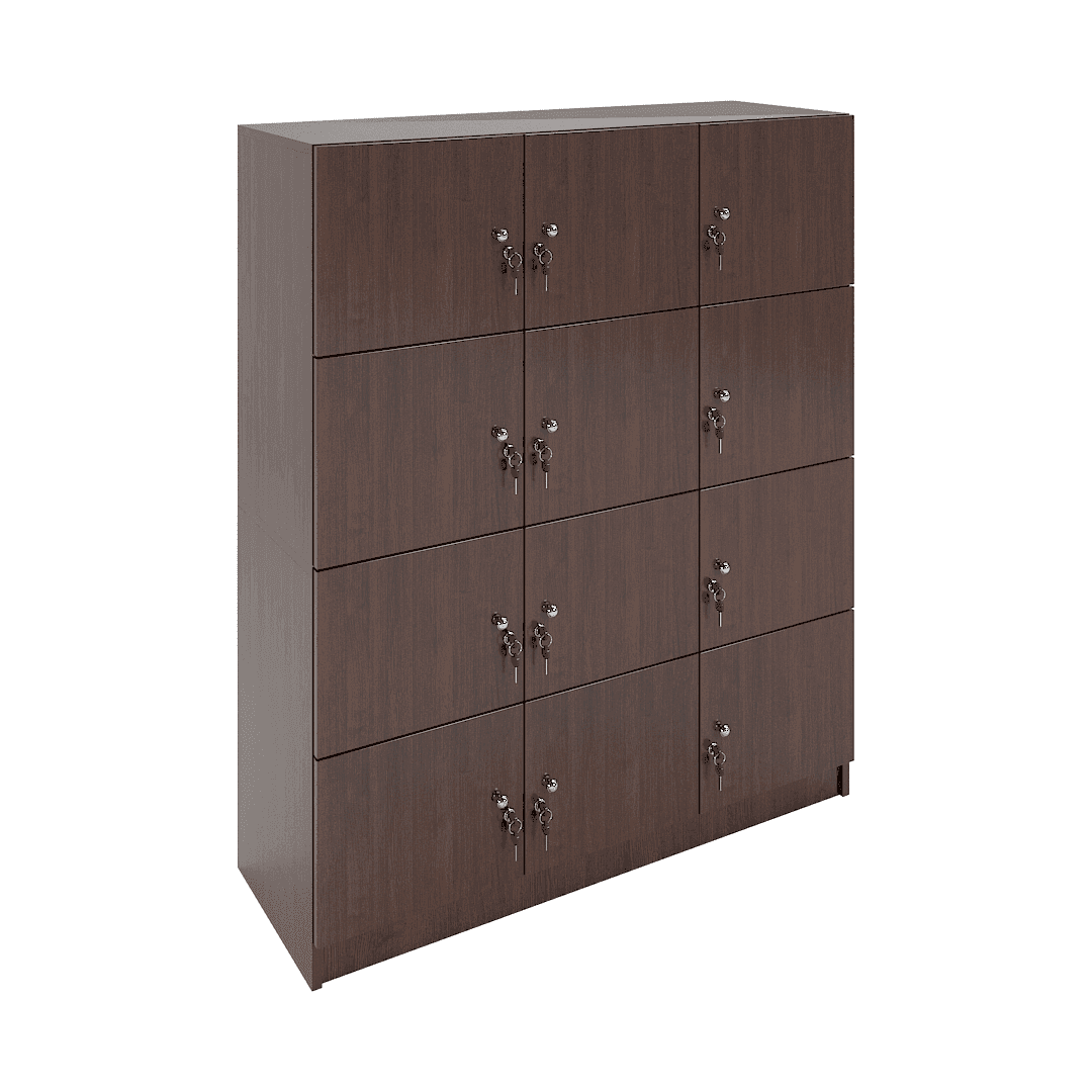 Set dulapuri suprapuse 12 casete (3x4) 1200x400x1440, Wenge