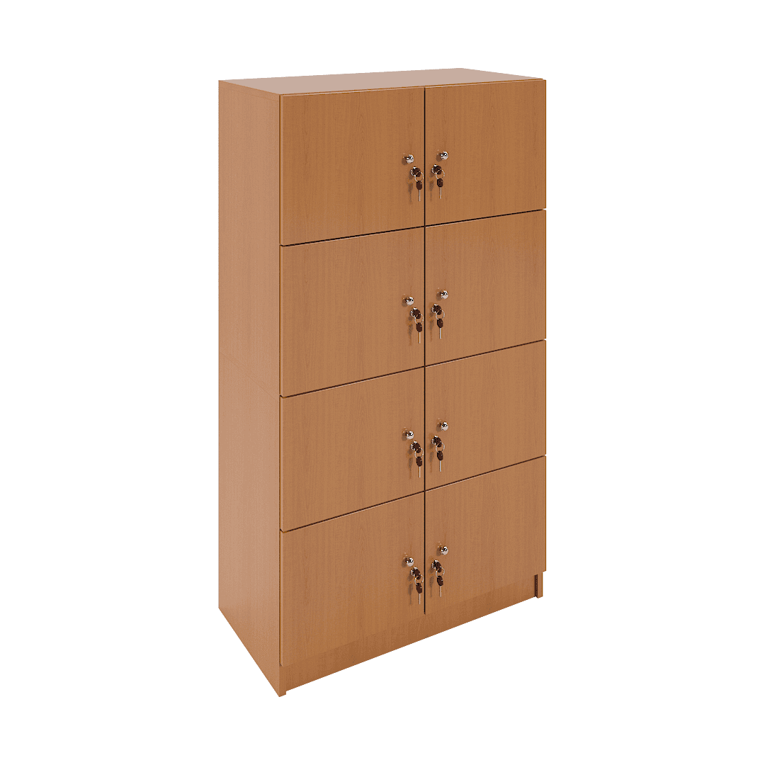 Set dulapuri suprapuse 8 casete (2x4) 800x420x1440, Cireș