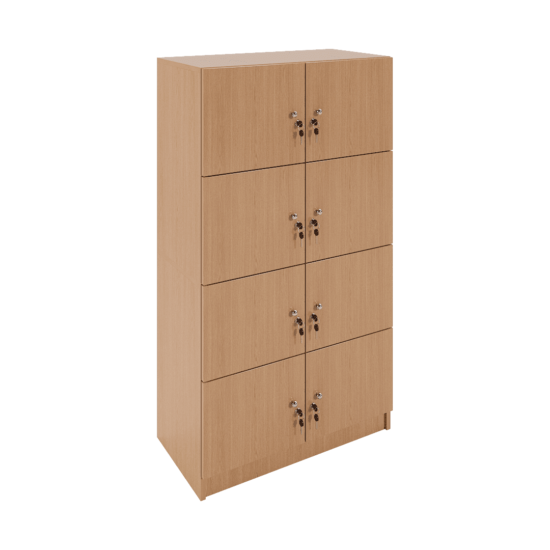 Set dulapuri suprapuse 8 casete (2x4) 800x420x1440, Stejar