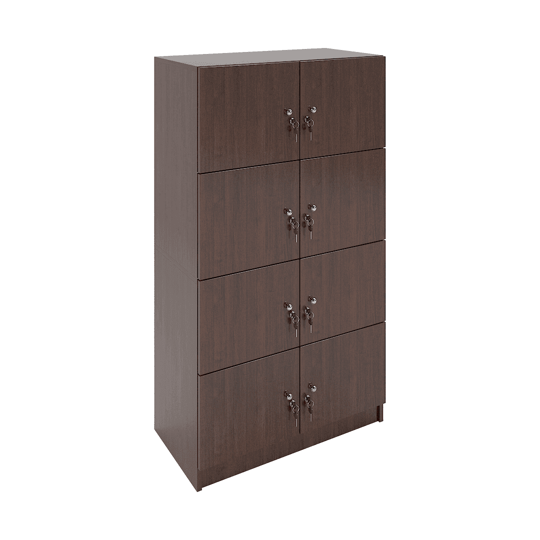 Set dulapuri suprapuse 8 casete (2x4) 800x420x1440, Wenge