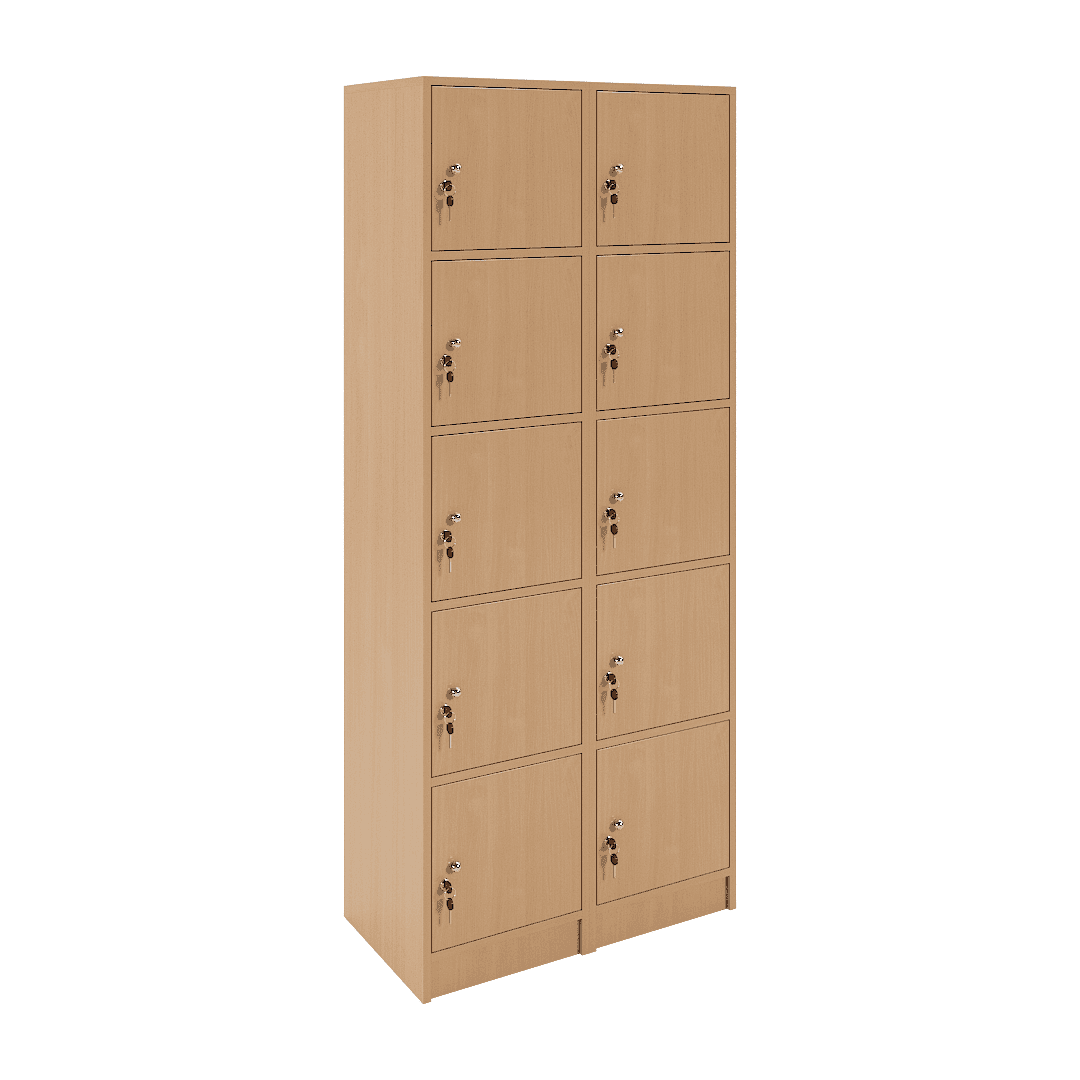 Set dulapuri vestiar elevi 10 casete (2x5) 800x420x1900