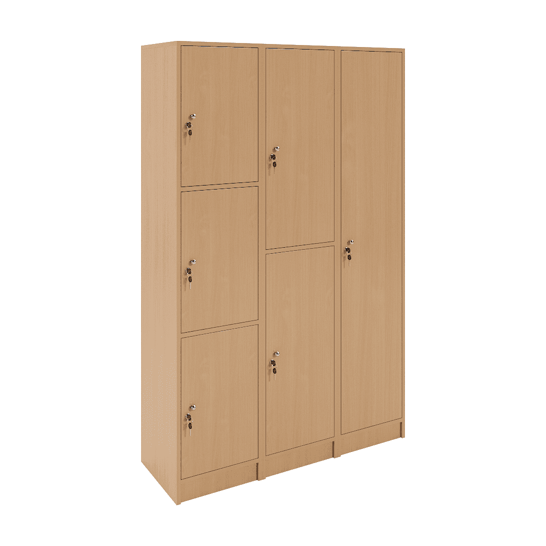 Set dulapuri vestiar elevi 6 casete (3+2+1) 1200x420x1900