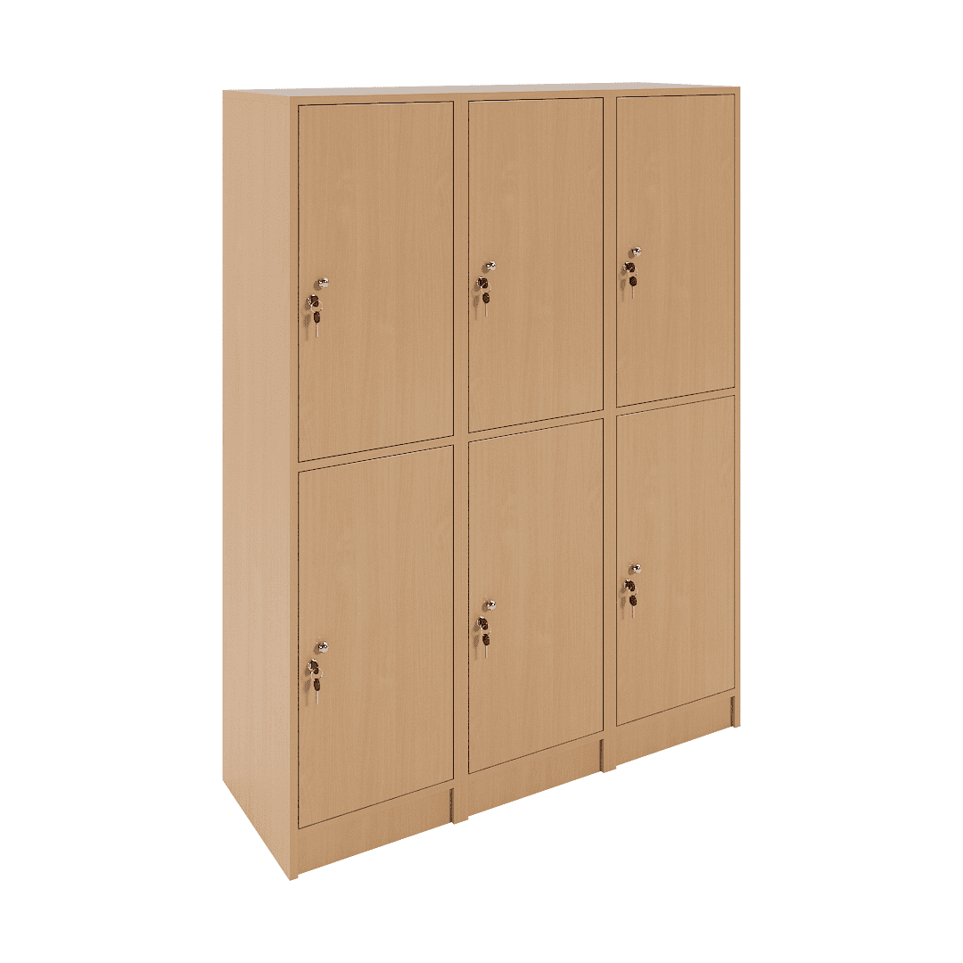 Set dulapuri vestiar elevi 6 casete (3x2) 1200x420x1600