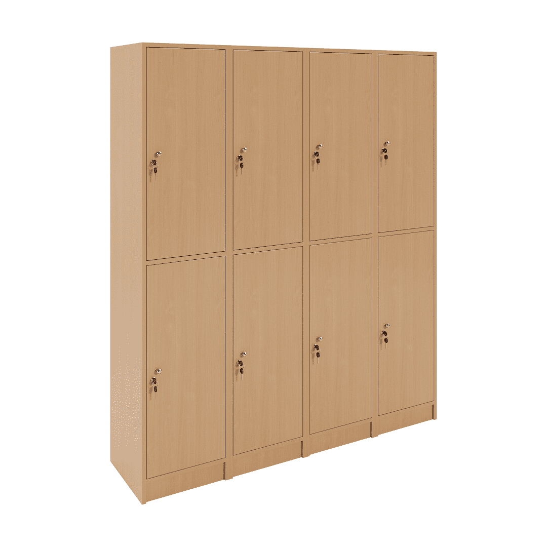 Set dulapuri vestiar elevi 8 casete (4x2) 1600x420x1900