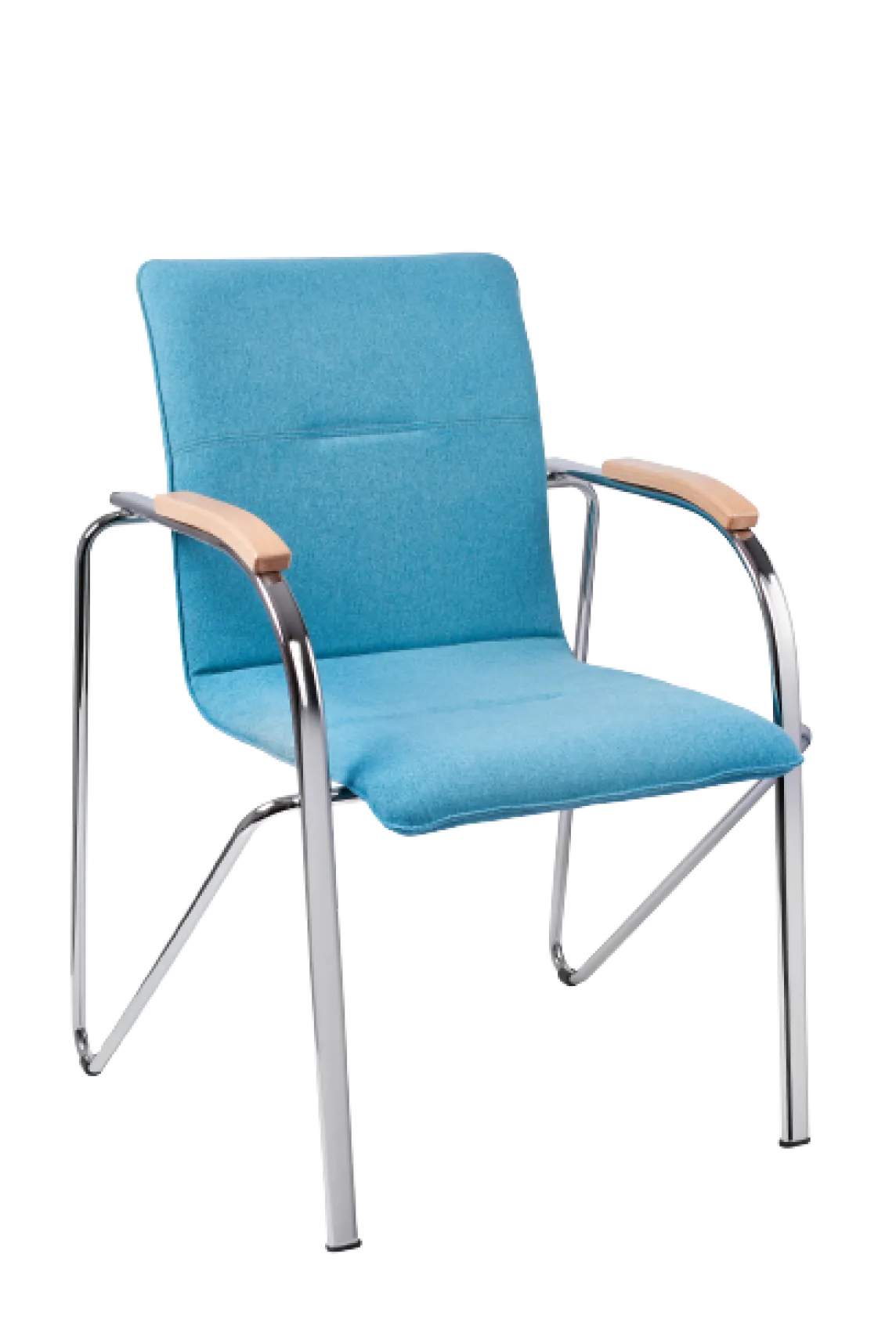 Scaun vizitator/conferinta Sabina Albastru textil