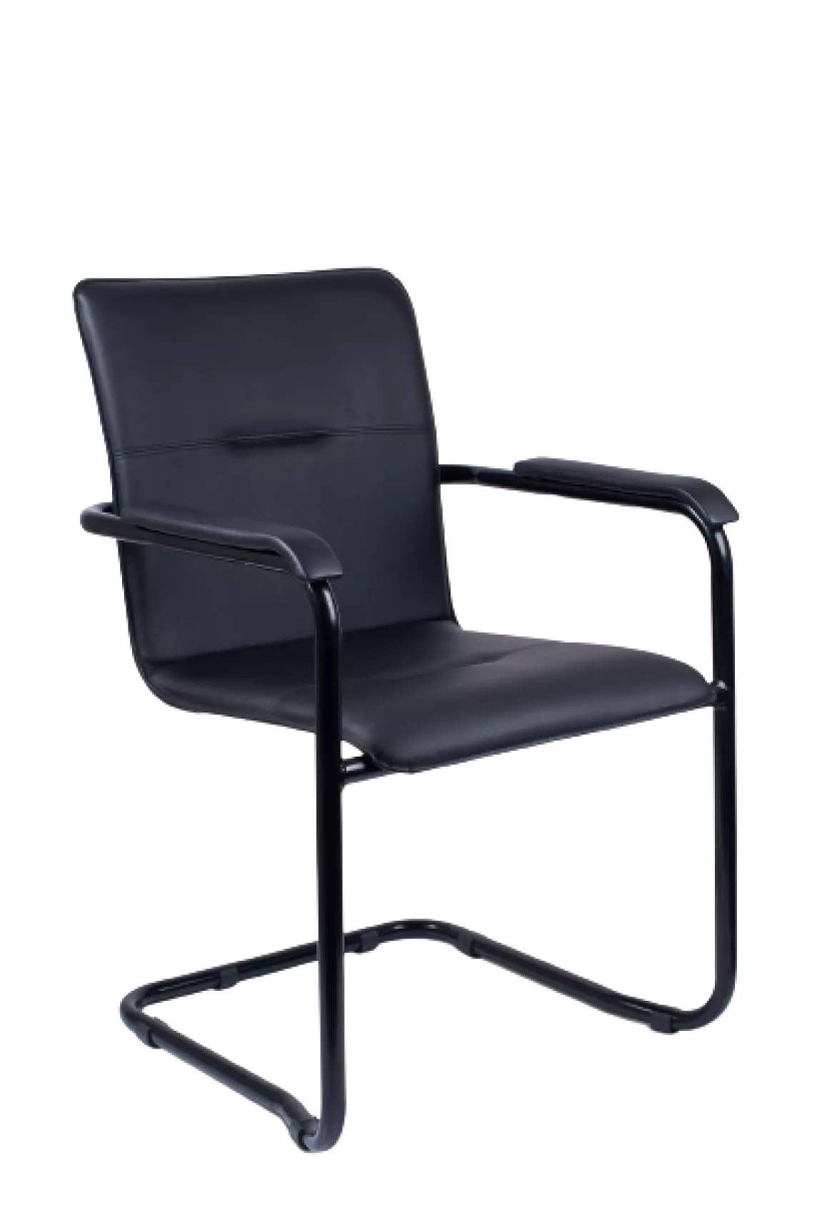 Scaun vizitator/conferinta Sally/S Crom Piele eco