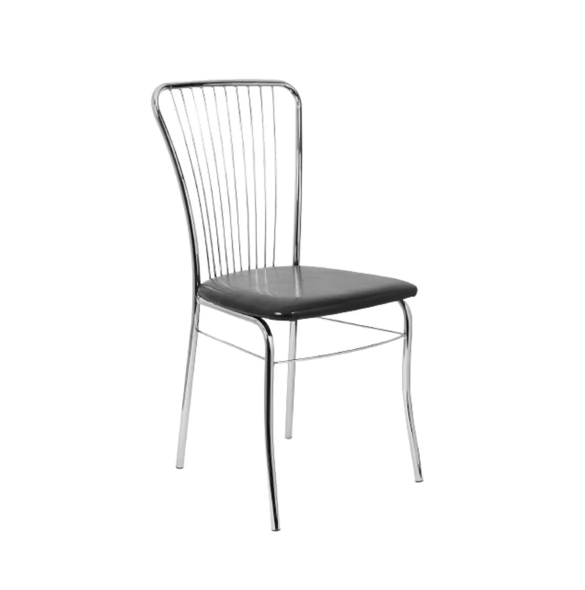Scaun bucatarie Caesar, Negru piele eco cadru cromat