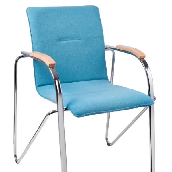 Scaun vizitator/conferinta Sabina Albastru textil
