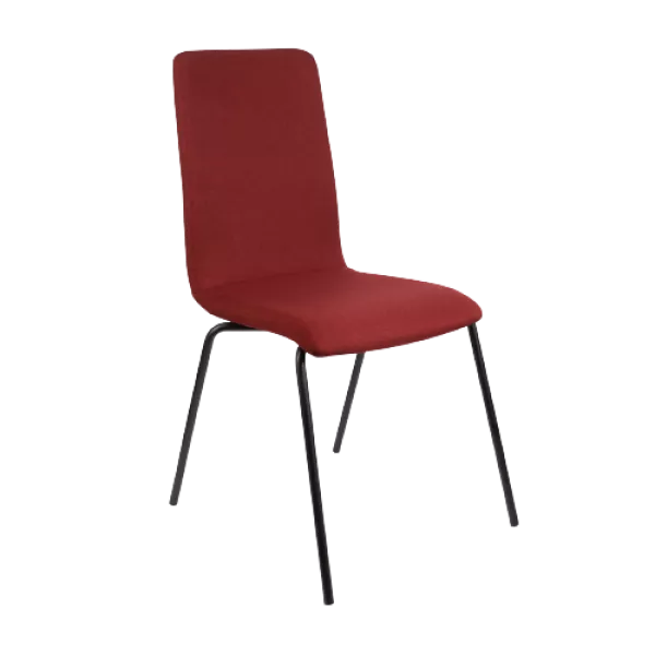 Scaun vizitator/conferinta Viola Scoica tapitat textil Rosu
