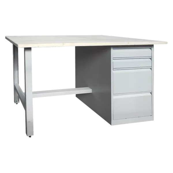 Banc de lucru atelier cu dulap si 4 sertare 1500x800x850